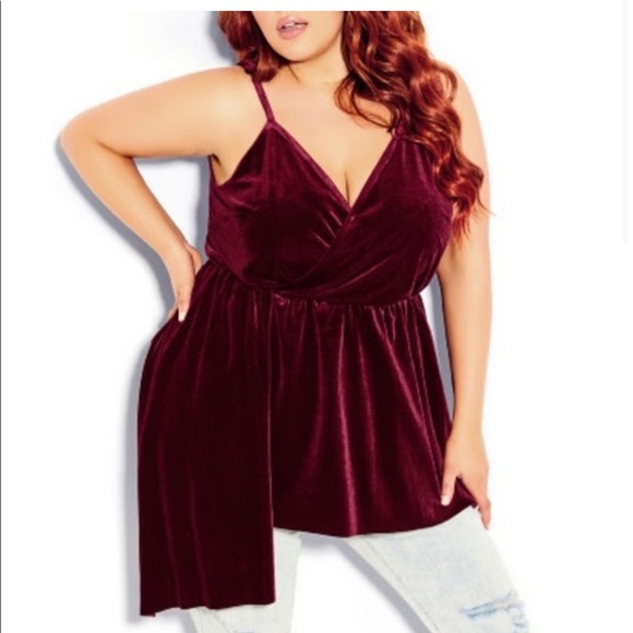 City Chic Tops - City chic velvet tank